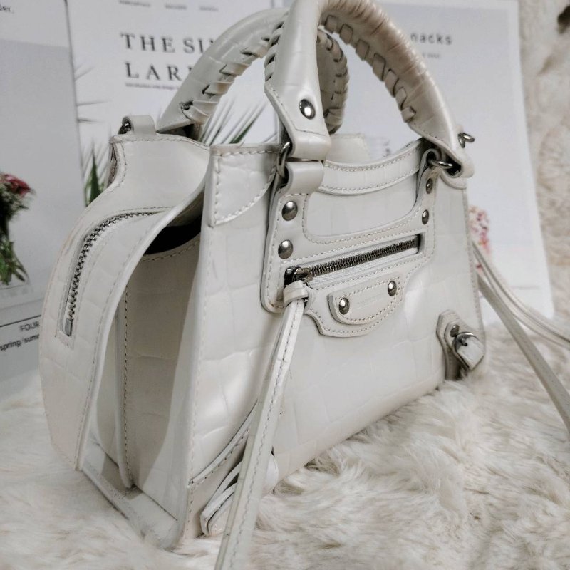 Balenciaga NEO CLASSIC手袋 白色 牛皮 mini-2