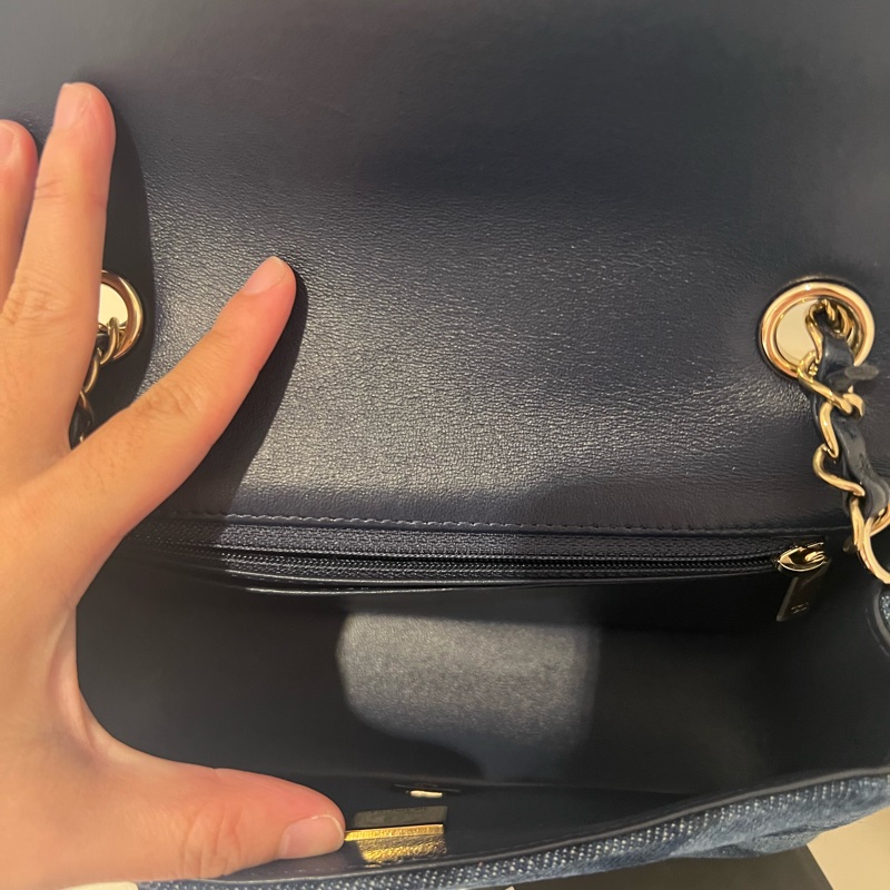 CHANEL 香奈兒cf20 mini牛仔斜背包-2