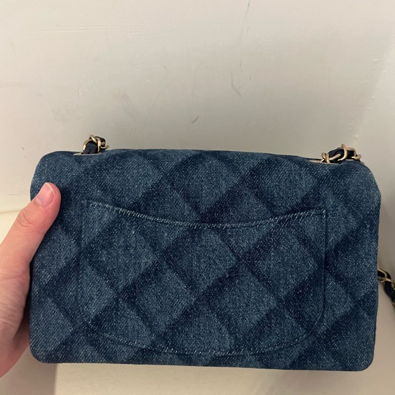 CHANEL 香奈兒cf20 mini牛仔斜背包-4