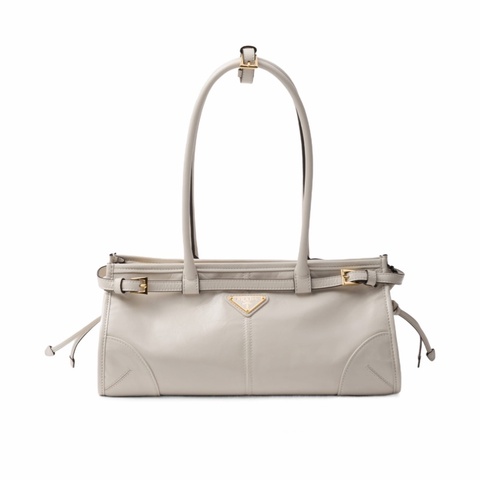 Prada 女士 中號Soft Lux徽標細節單肩包均碼碼中號、32cm*12cm*15.5cm