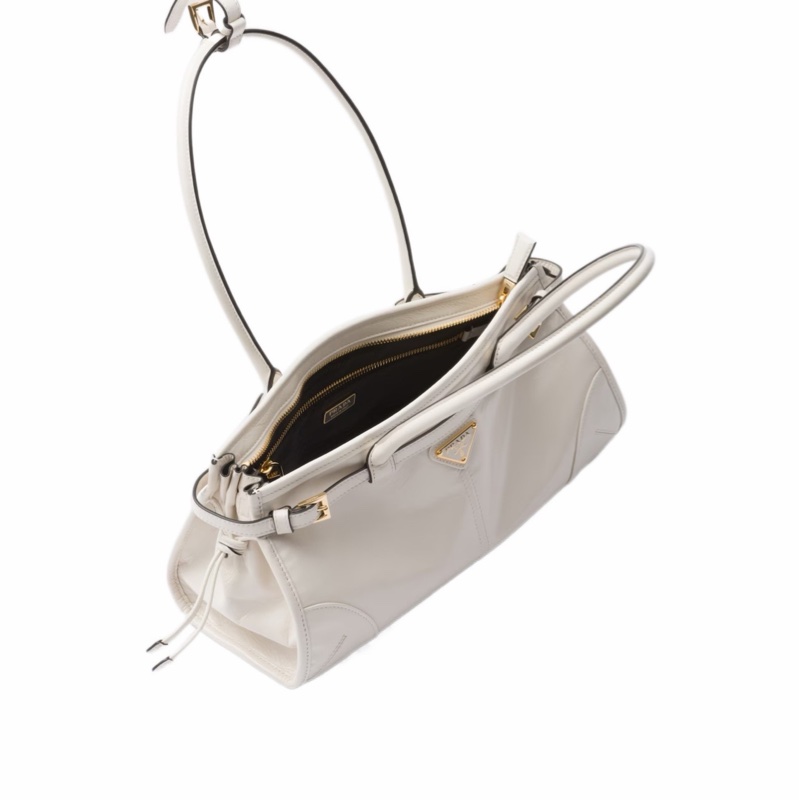 Prada 女士 中號Soft Lux徽標細節單肩包均碼碼中號、32cm*12cm*15.5cm-3