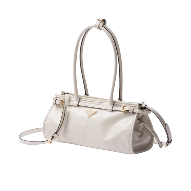 Prada 女士 中號Soft Lux徽標細節單肩包均碼碼中號、32cm*12cm*15.5cm-4