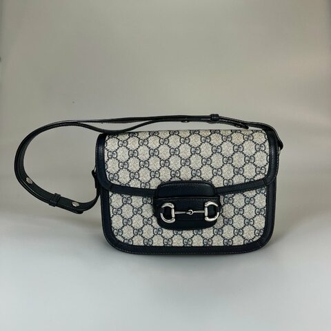 GUCCI 602201 藍色1955肩背包 小號
