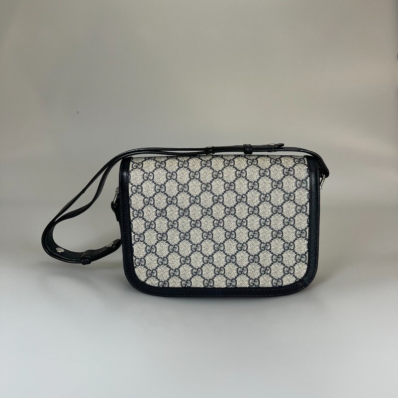 GUCCI 602201  藍色1955肩背包 小號-1