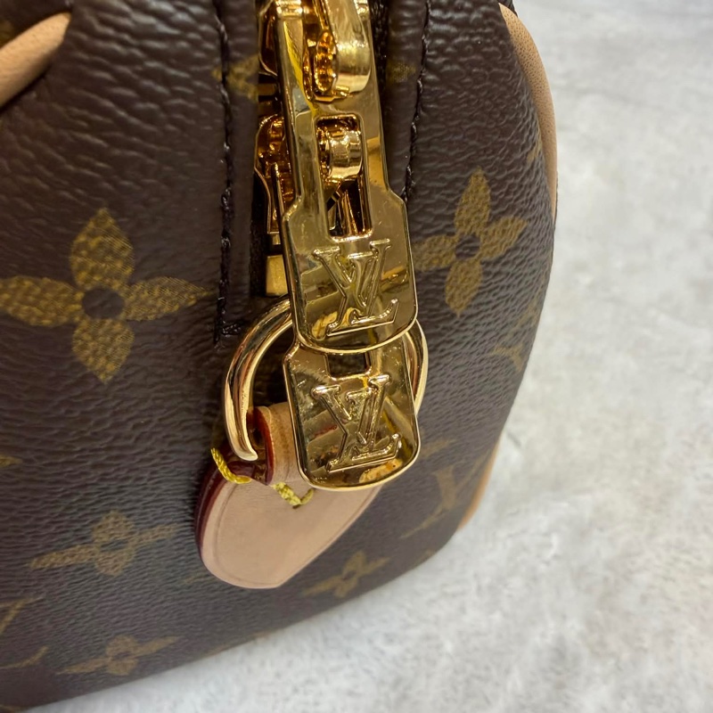 【全新全配】LV Speedy Bandoulière 20 經典老花 提花織帶-14