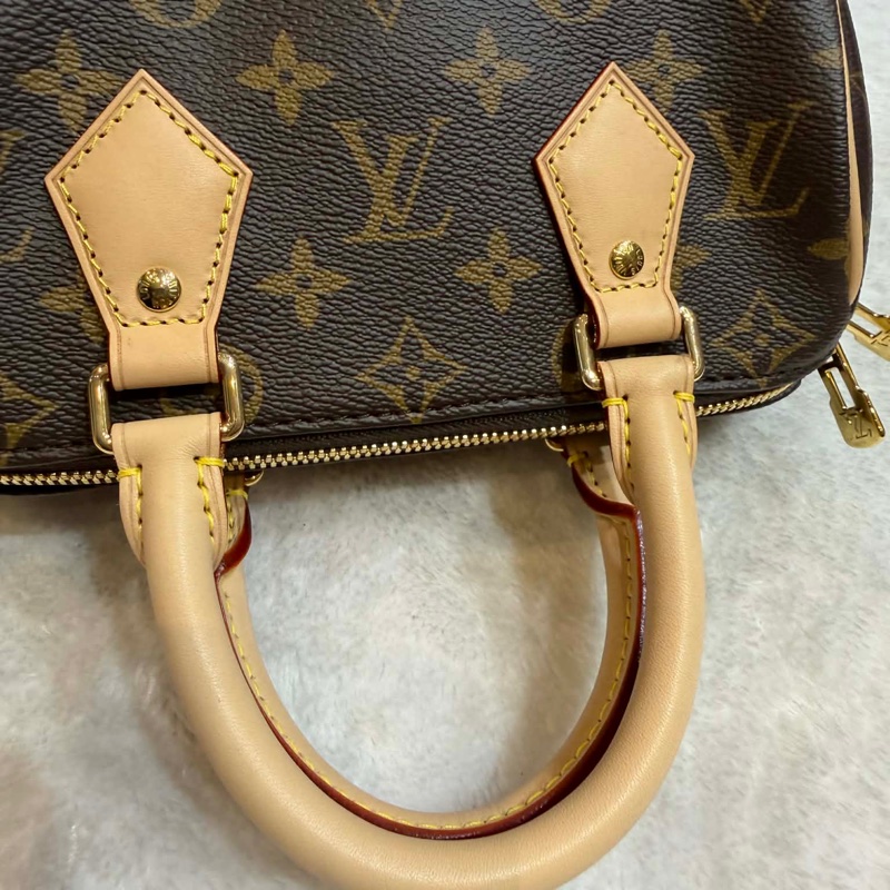 【全新全配】LV Speedy Bandoulière 20 經典老花 提花織帶-17