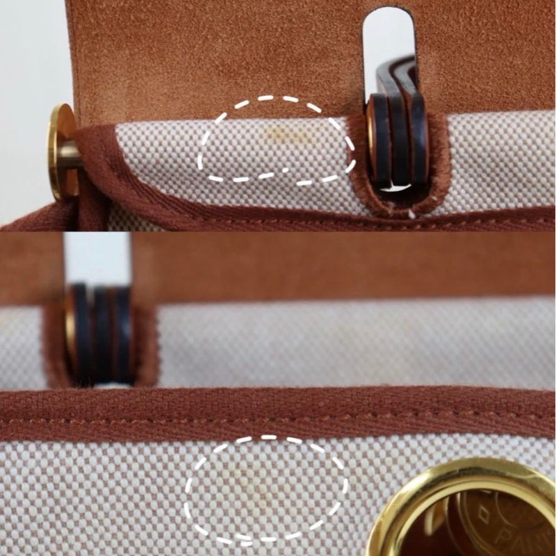 「JL精品代購」98新 Hermes 愛馬仕狂躁新娘herbag31 米拼紅棕金扣-9