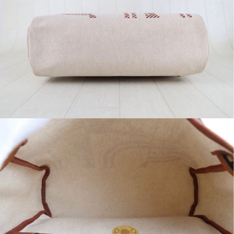 「JL精品代購」98新 Hermes 愛馬仕狂躁新娘herbag31 米拼紅棕金扣-12