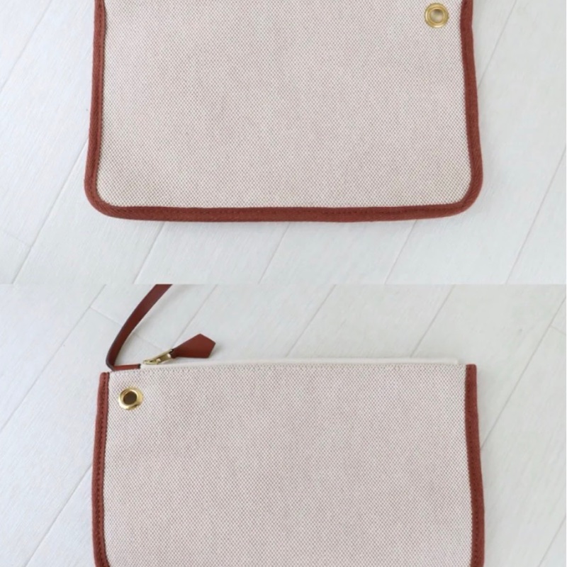 「JL精品代購」98新 Hermes 愛馬仕狂躁新娘herbag31 米拼紅棕金扣-15