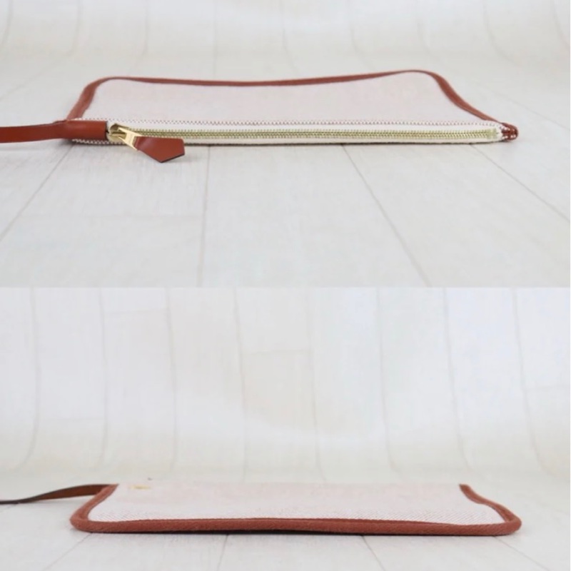 「JL精品代購」98新 Hermes 愛馬仕狂躁新娘herbag31 米拼紅棕金扣-17