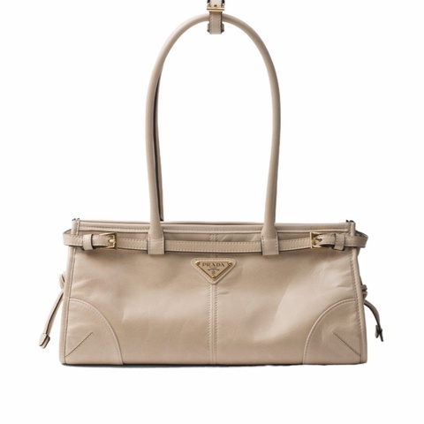 Prada 女士 中號Soft Lux徽標單肩包均碼碼中號、32cm*12cm*15.5cm