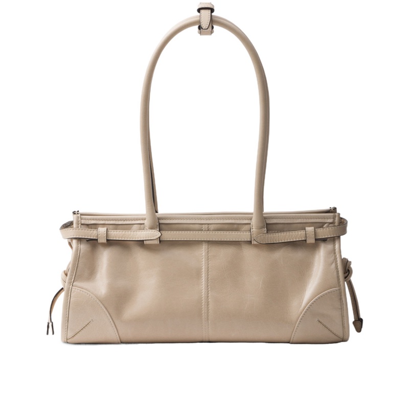 Prada 女士 中號Soft Lux徽標單肩包均碼碼中號、32cm*12cm*15.5cm-6