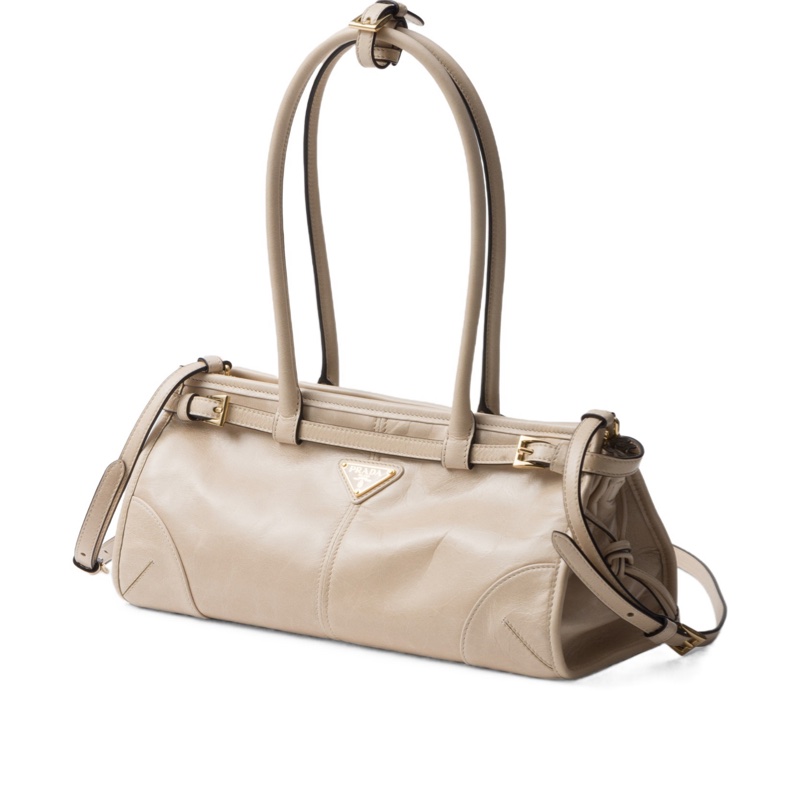 Prada 女士 中號Soft Lux徽標單肩包均碼碼中號、32cm*12cm*15.5cm-7