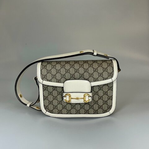 GUCCI 602204 白色1955肩背包 小號