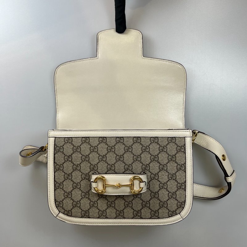 GUCCI 602204 白色1955肩背包 小號-5