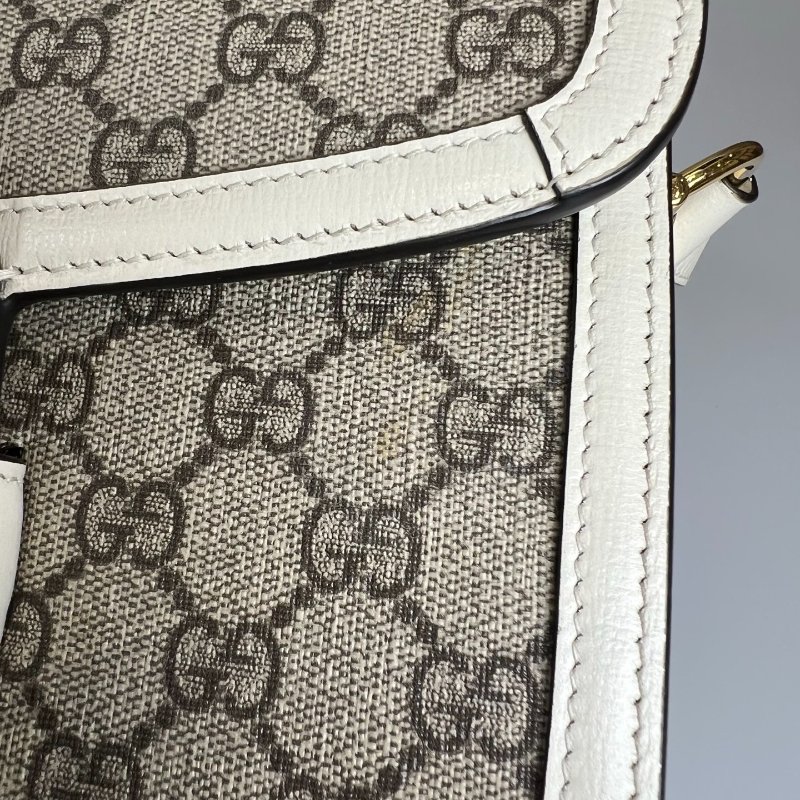 GUCCI 602204 白色1955肩背包 小號-11