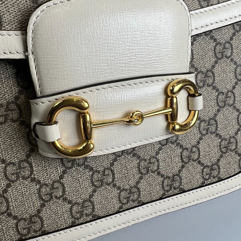 GUCCI 602204 白色1955肩背包 小號-12