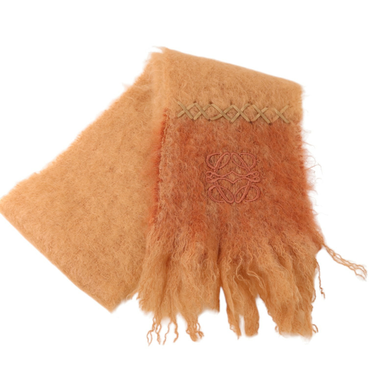 LOEWE Mohair/羊毛Anagram Scarf 140x19圍巾-4
