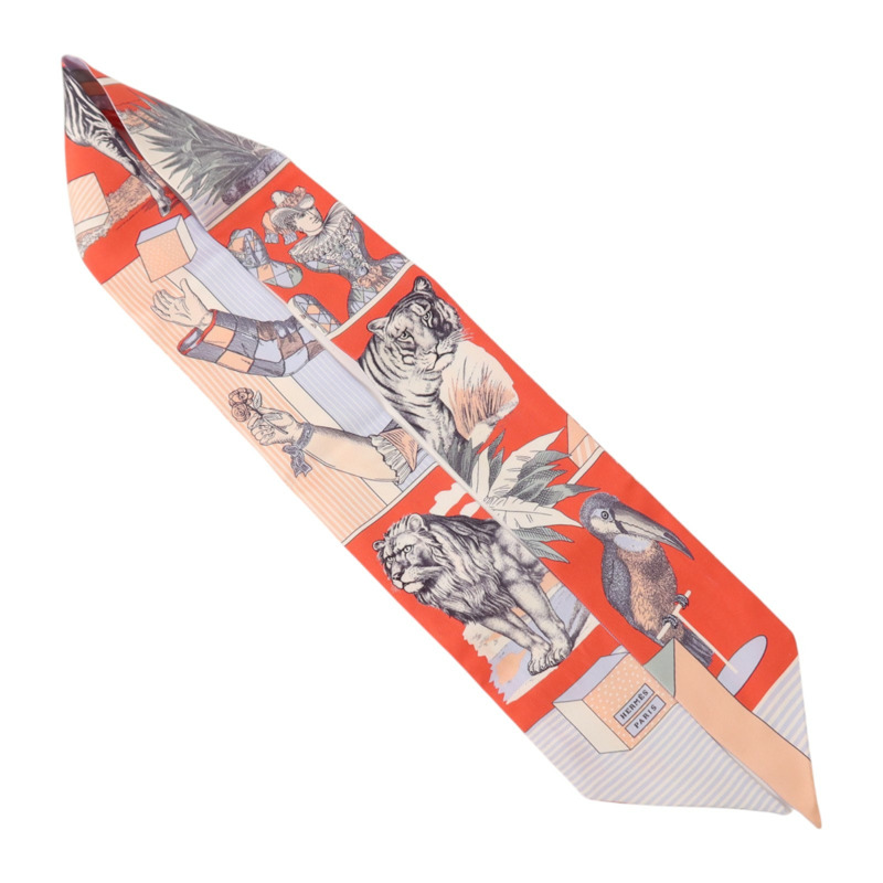 HERMES 絲質Twilly絲巾-3