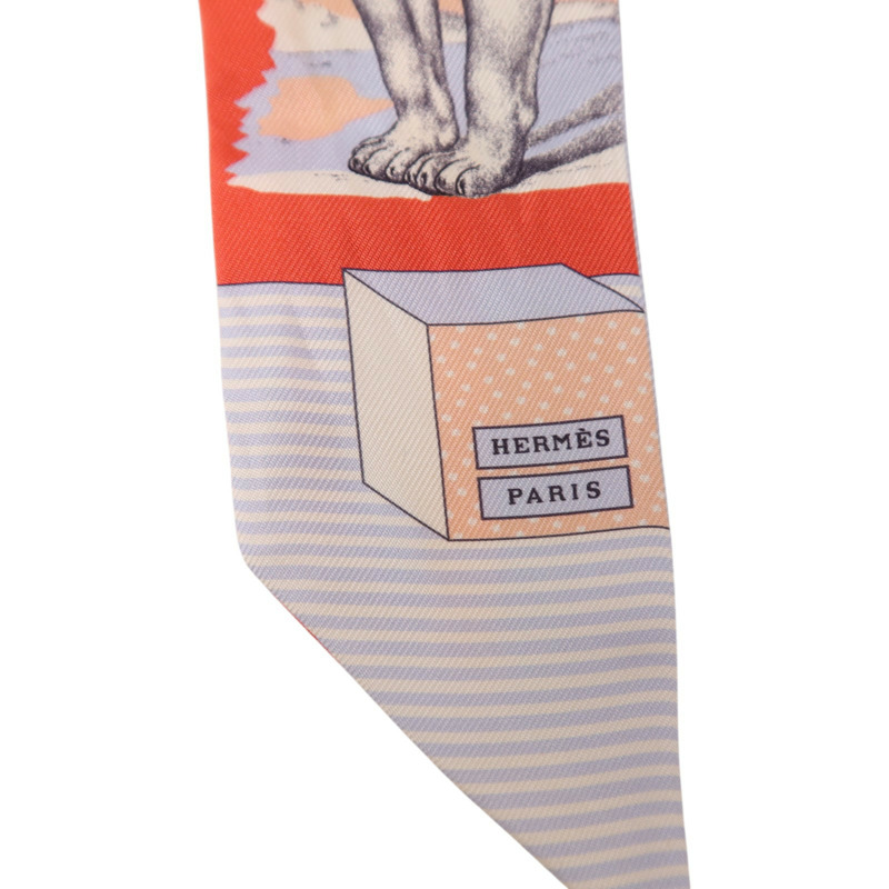 HERMES 絲質Twilly絲巾-4