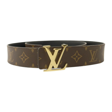 LOUIS VUITTON Monogram Initiales Belt 100cm金扣腰帶