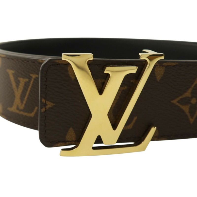 LOUIS VUITTON Monogram Initiales Belt 100cm金扣腰帶-2