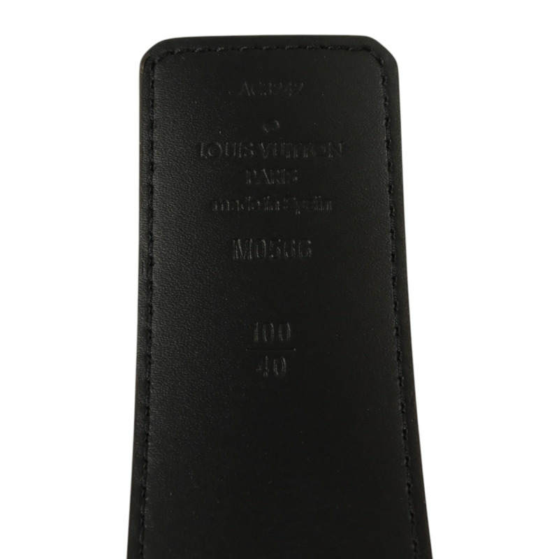 LOUIS VUITTON Monogram Initiales Belt 100cm金扣腰帶-3