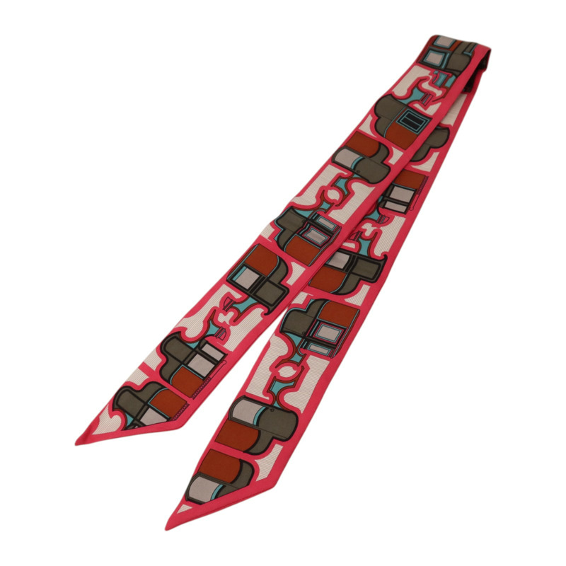 HERMES 絲質Twilly絲巾-1