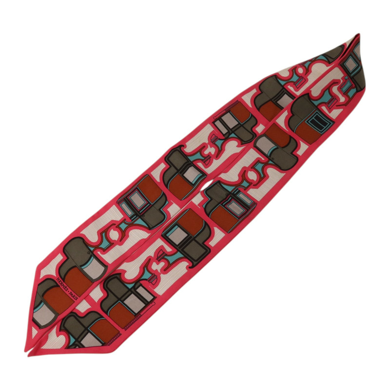 HERMES 絲質Twilly絲巾-2