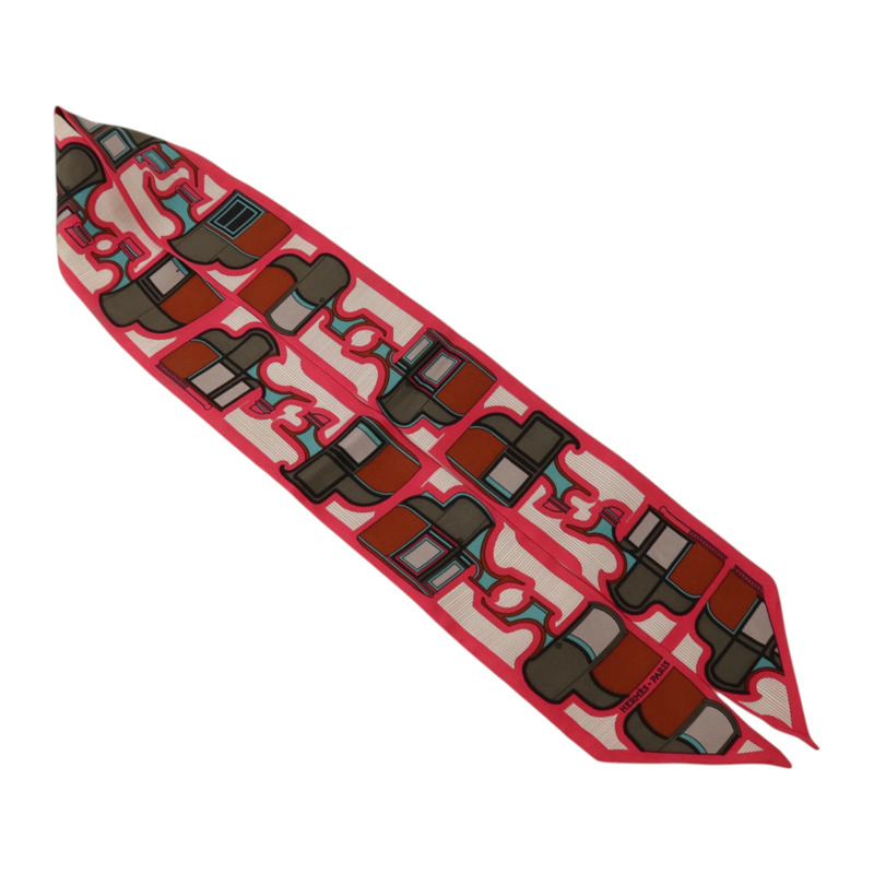 HERMES 絲質Twilly絲巾-3