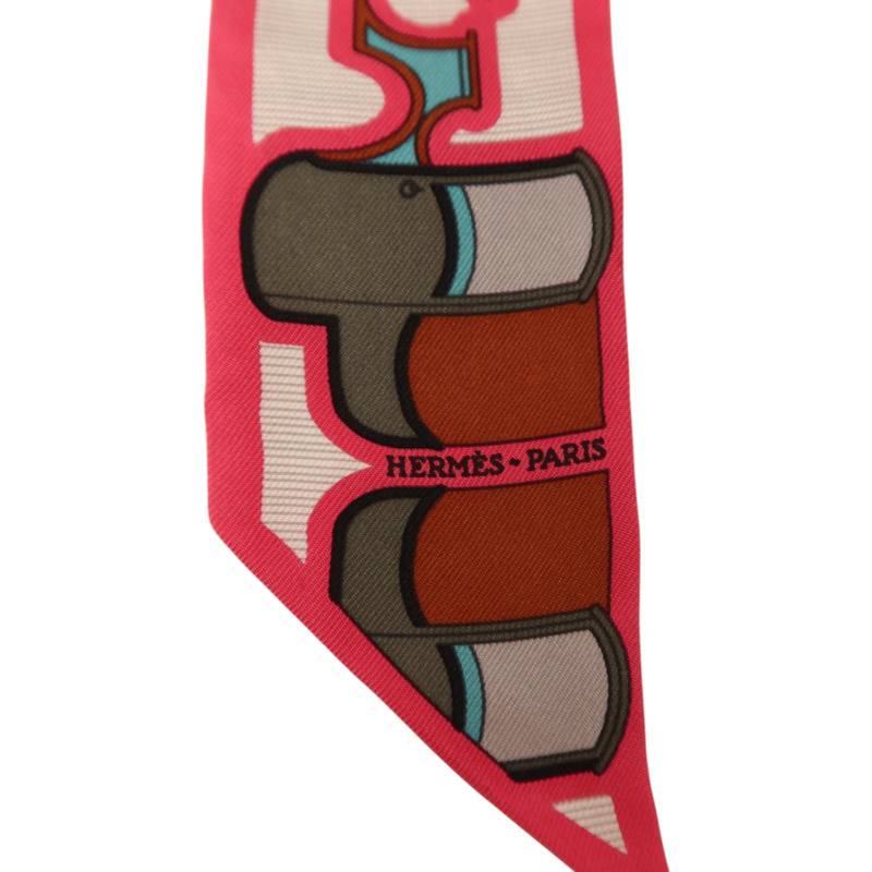 HERMES 絲質Twilly絲巾-4
