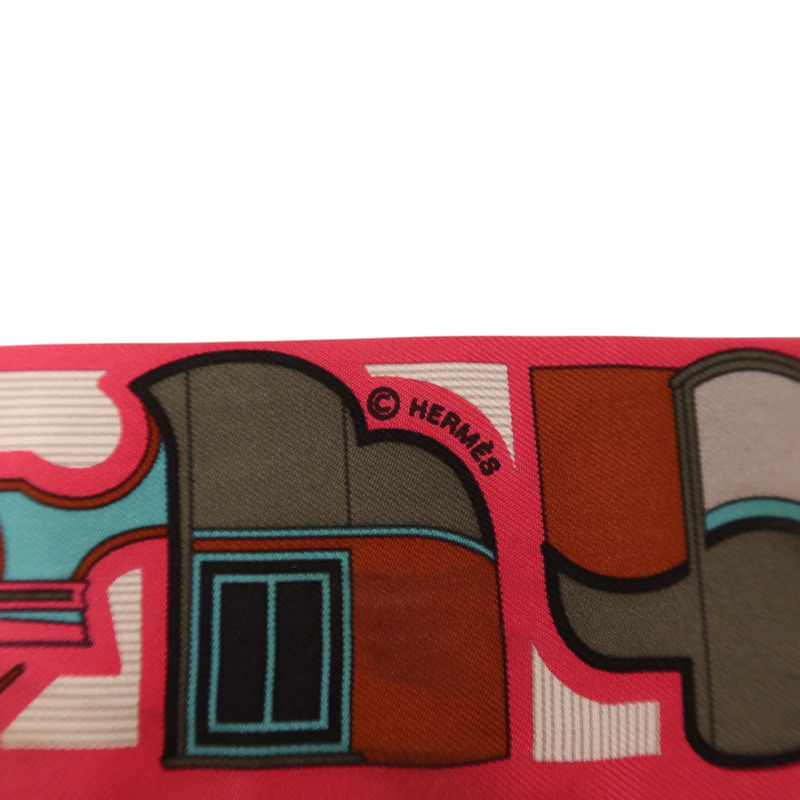 HERMES 絲質Twilly絲巾-5