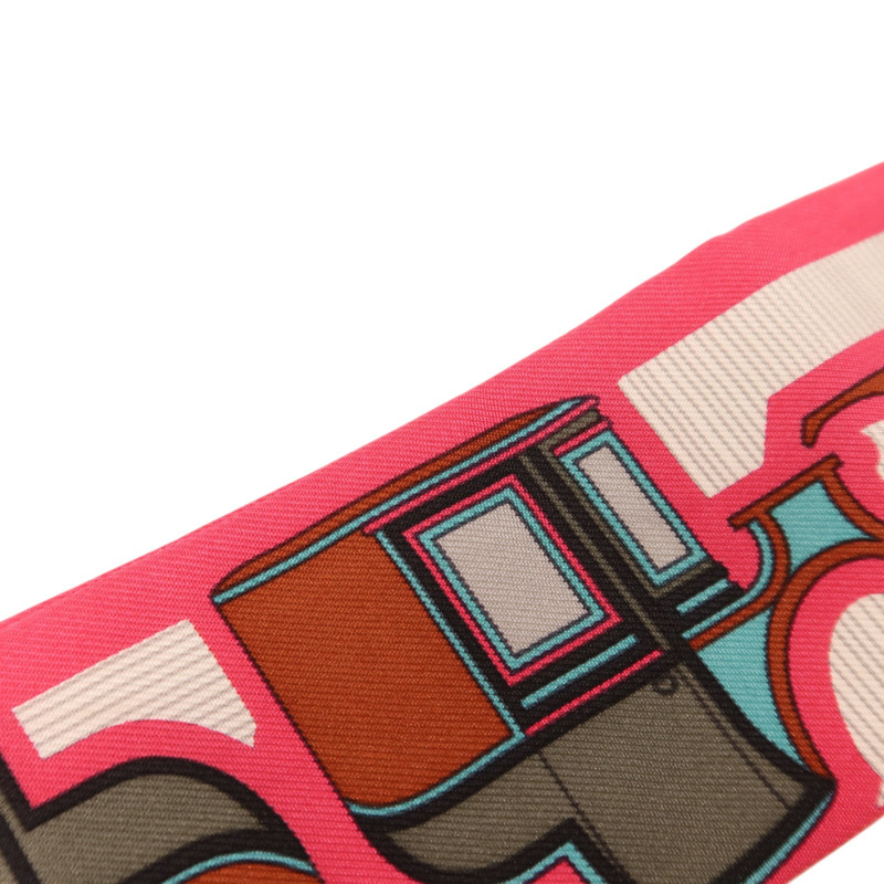 HERMES 絲質Twilly絲巾-8