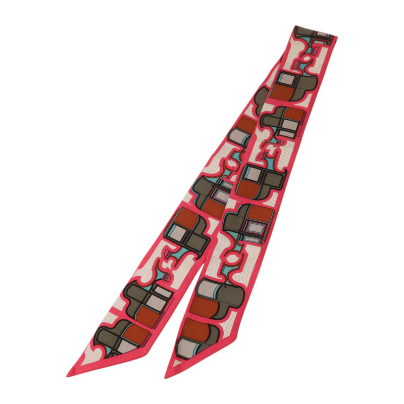 HERMES 絲質Twilly絲巾-1