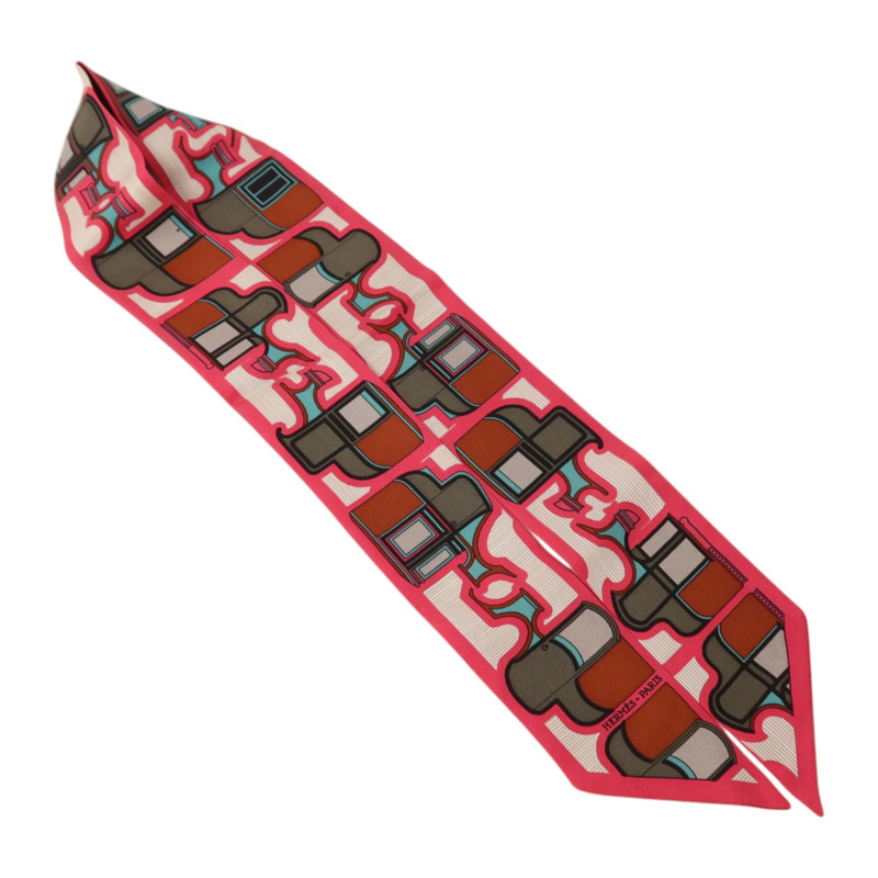 HERMES 絲質Twilly絲巾-3