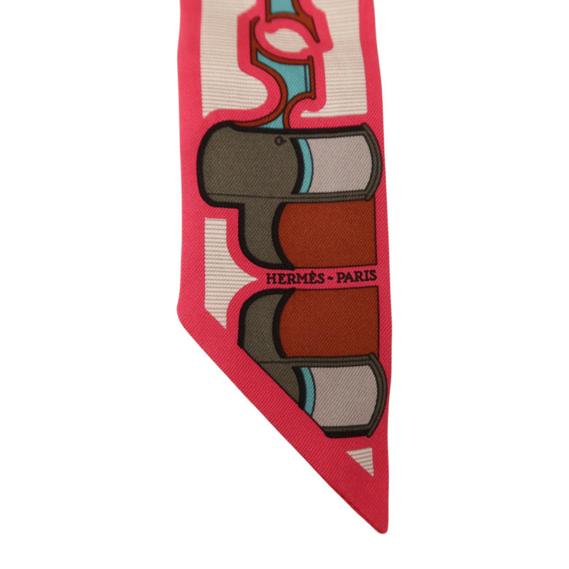 HERMES 絲質Twilly絲巾-4