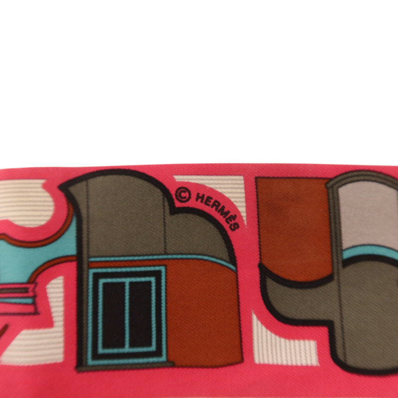 HERMES 絲質Twilly絲巾-5