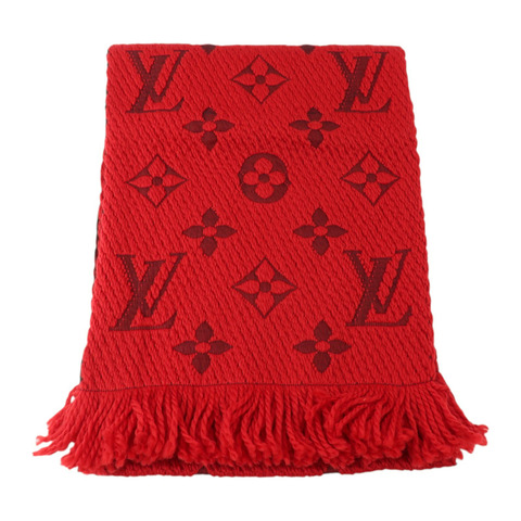 LOUIS VUITTON 羊毛/絲質Logomania Scarf絲巾