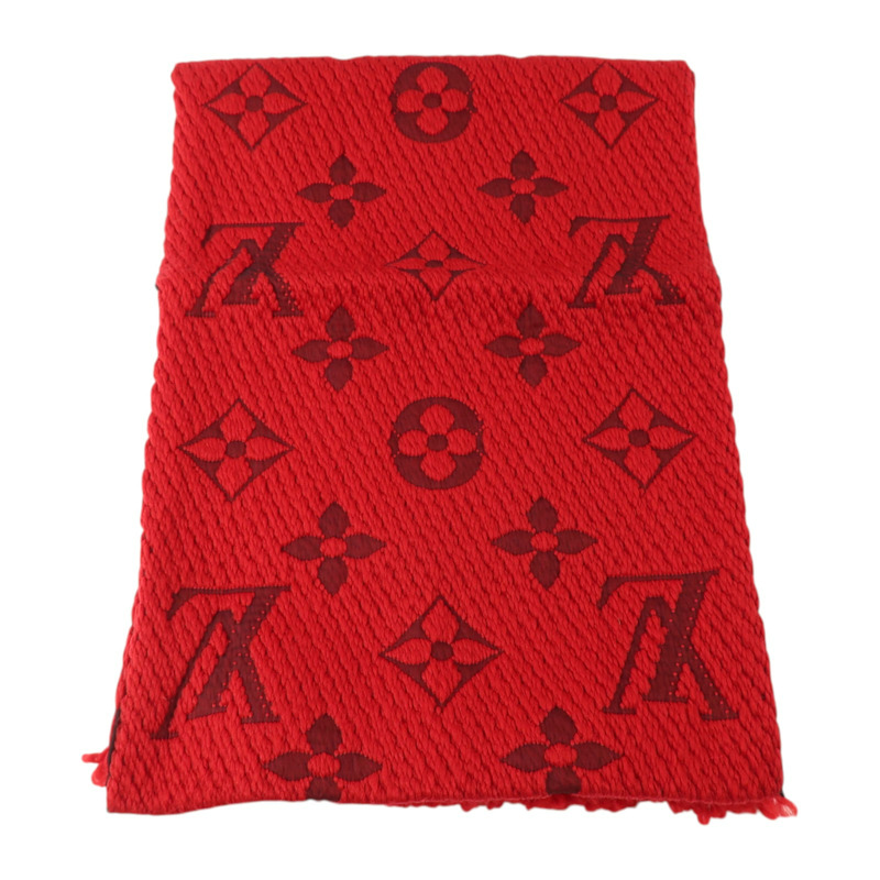 LOUIS VUITTON 羊毛/絲質Logomania Scarf絲巾-1