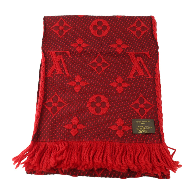 LOUIS VUITTON 羊毛/絲質Logomania Scarf絲巾-2