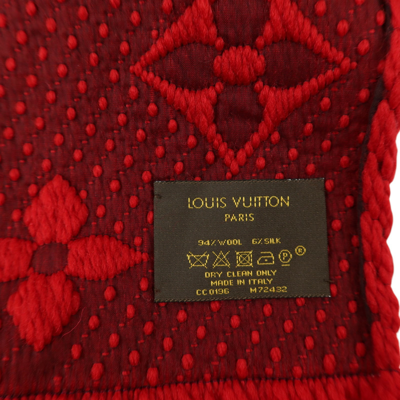 LOUIS VUITTON 羊毛/絲質Logomania Scarf絲巾-5