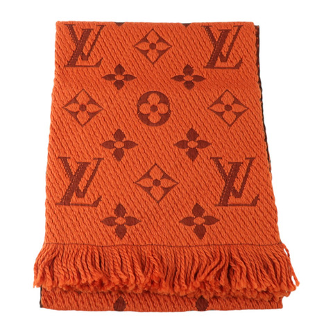 LOUIS VUITTON 羊毛/絲質Logomania Scarf絲巾