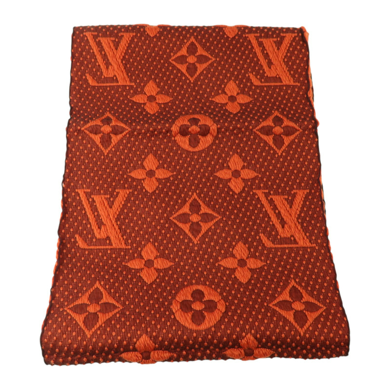 LOUIS VUITTON 羊毛/絲質Logomania Scarf絲巾-3