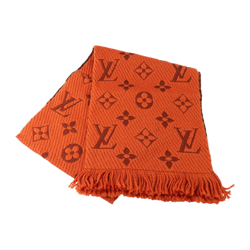 LOUIS VUITTON 羊毛/絲質Logomania Scarf絲巾-4