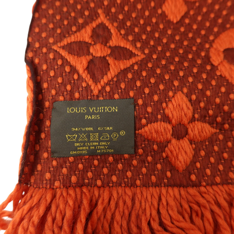 LOUIS VUITTON 羊毛/絲質Logomania Scarf絲巾-5