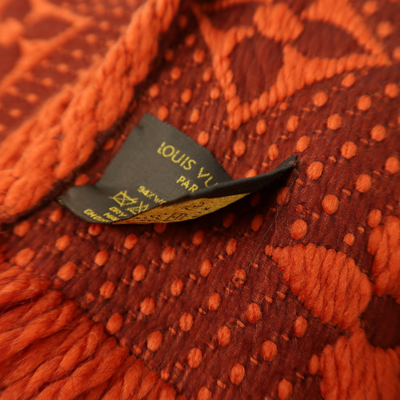 LOUIS VUITTON 羊毛/絲質Logomania Scarf絲巾-6