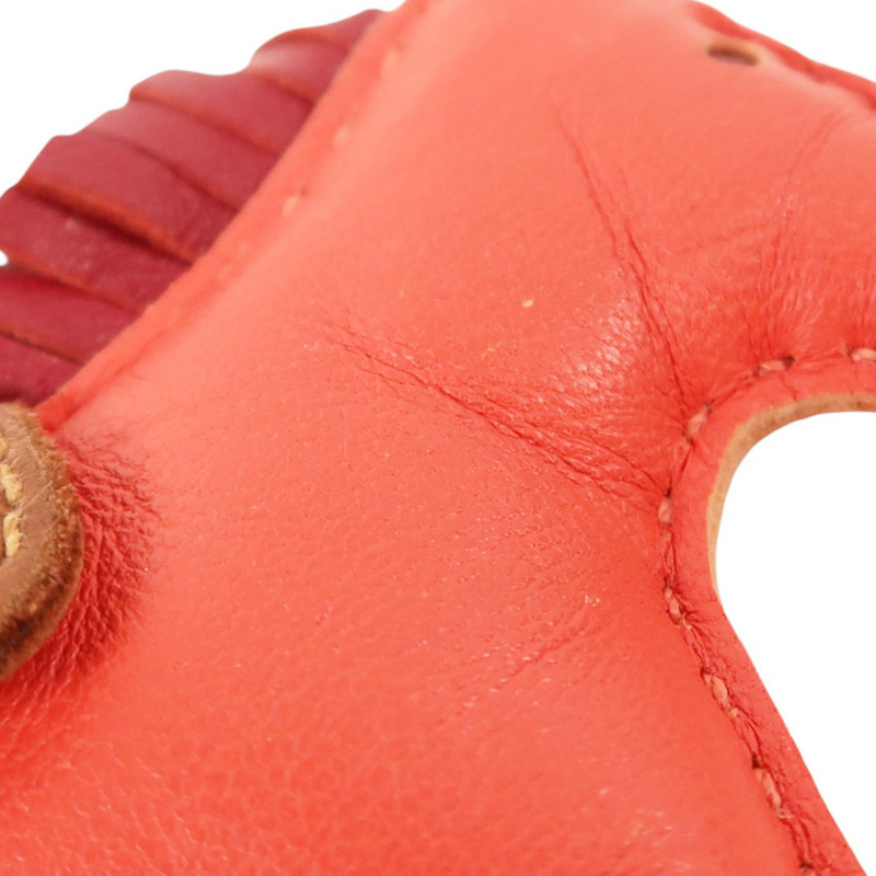 HERMES Milo皮革Rodeo PM掛飾Jaipur/Grenat/Fauve-7