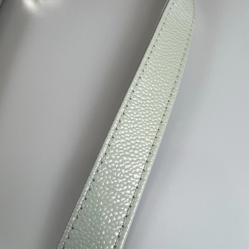 CHANEL 單肩HOBO包 荔枝灰藍 保卡款10開-12