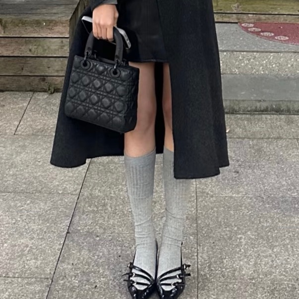 DIOR迪奧Lady Dior黑磨沙黛妃包So Black勳章肩帶#專櫃20多萬🍒-7