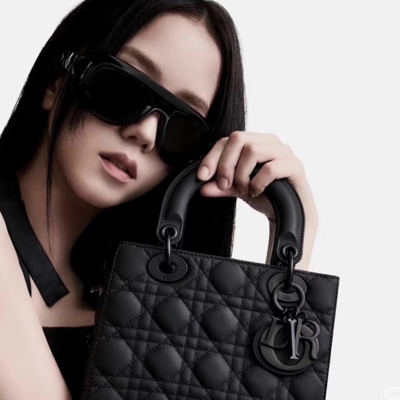 DIOR迪奧Lady Dior黑磨沙黛妃包So Black勳章肩帶#專櫃20多萬🍒-8